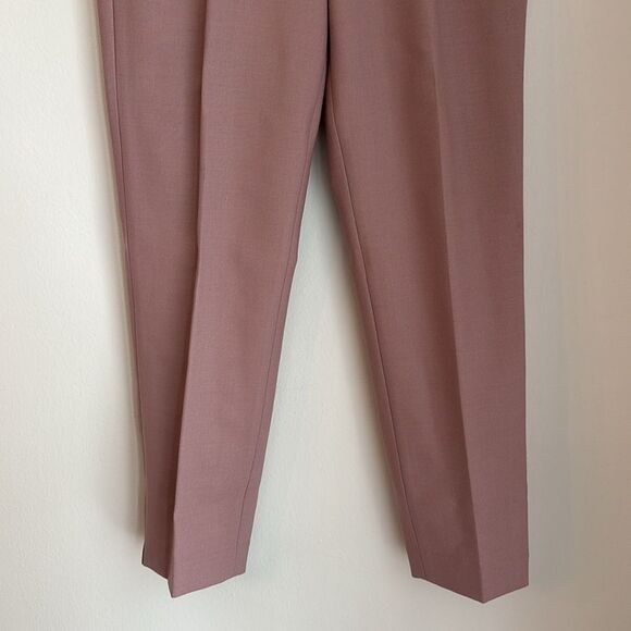 J. Crew cropped Dusty Pink Mauve Trousers work dressy women pants 6 wool blend - Picture 6 of 15